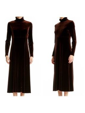 Vintage Moda International Dress Med Velvet Mock Maxi Witchy Whimsigoth Modest